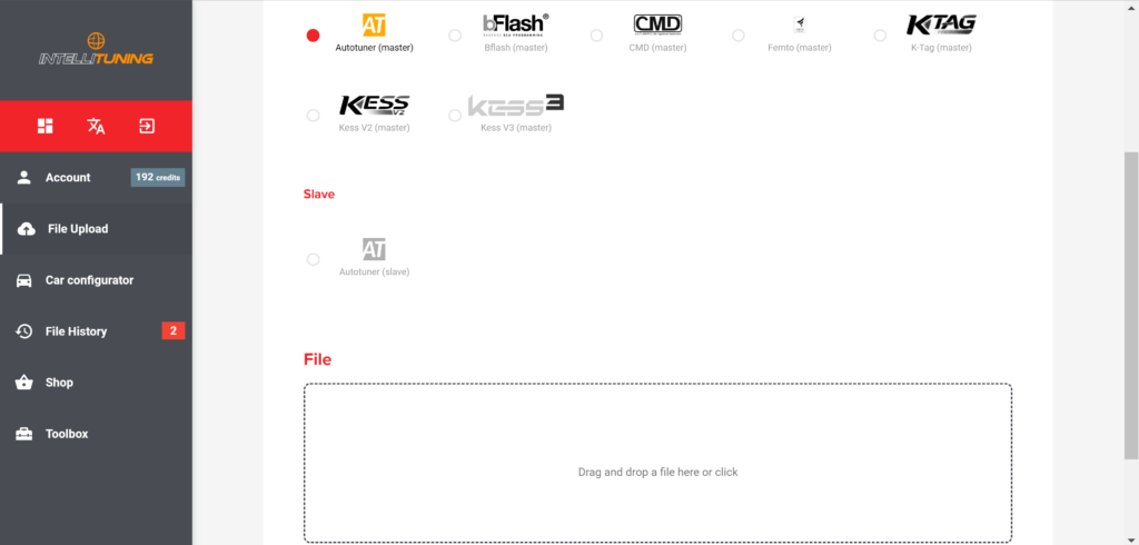 Just choose your readout tool and select file